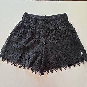 Kathy Lace Black Shorts Size L worn once. Thick lace, Great condition!